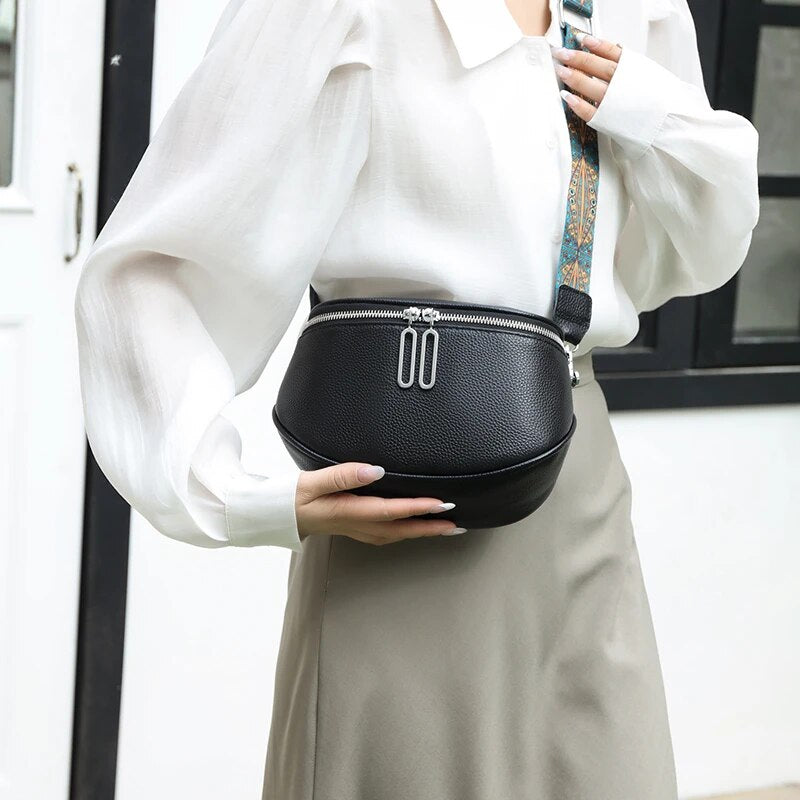 leather shoulder crossbody bag, view 7 - MRSLM