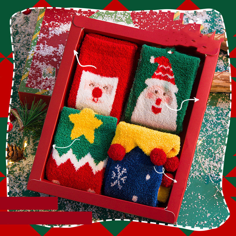 Christmas kids socks gift box, view 3 - MRSLM