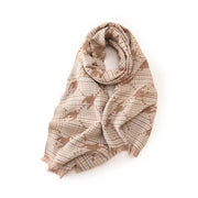 houndstooth imitation cashmere scarf, view 4 - MRSLM