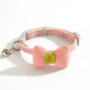 checkered pet collar with butterfly knot, view 8 - MRSLM