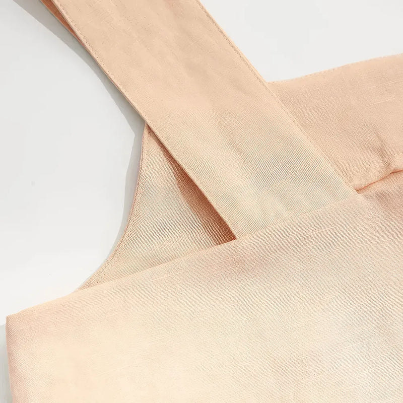 cotton linen sleeveless tank top, view 8 - MRSLM