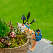 cat backpack garden statue, view 4 - MRSLM
