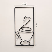 modern abstract cat metal wall hanging, view 3 - MRSLM