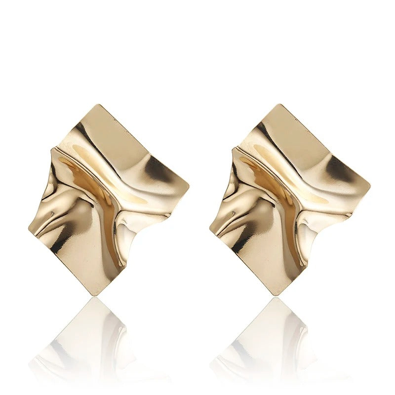 Vintage square statement earrings, view 3 - MRSLM