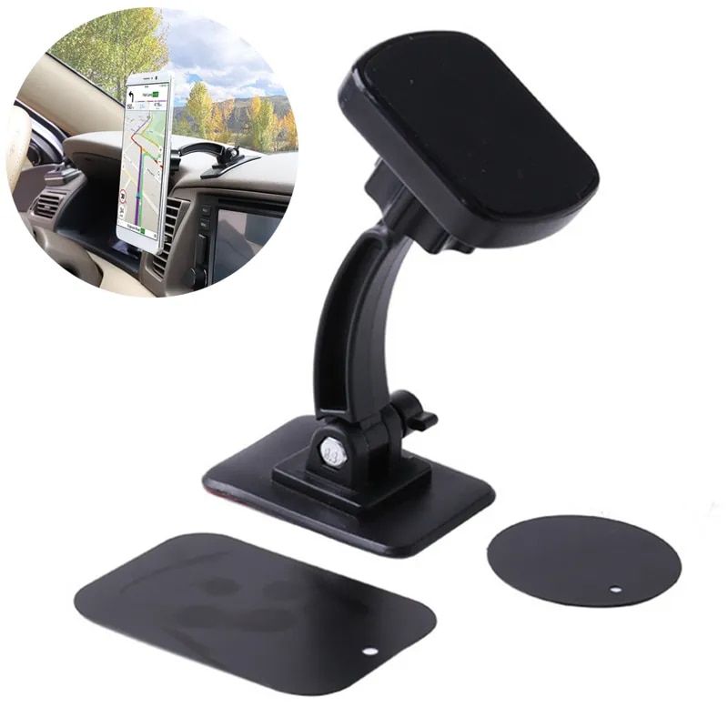 360° Rotating Magnetic Car Phone Holder - Universal Dashboard Mount