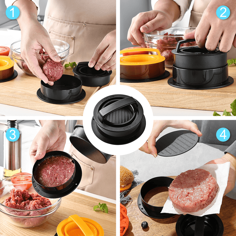 Non-stick stuffed burger press, view 5 - MRSLM