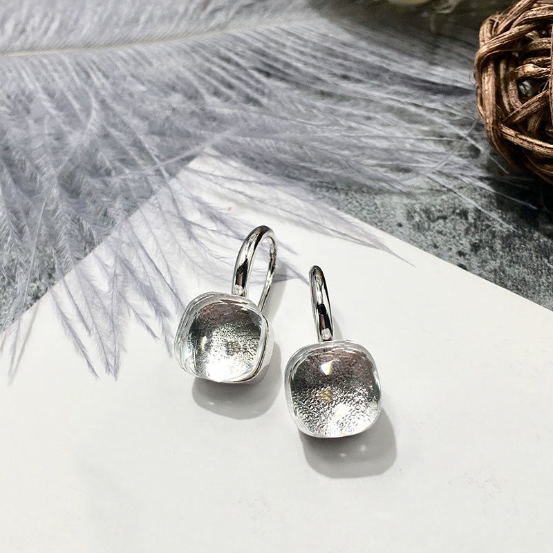 colored stone french hook earrings, view 5 - MRSLM