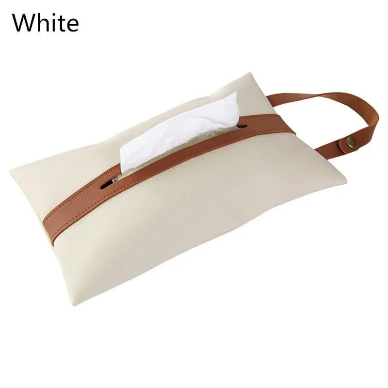 PU leather car seat tissue holder, view 4 - MRSLM