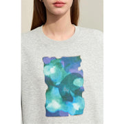 Women's abstract print loose sweatshirt, view 15 - MRSLM
