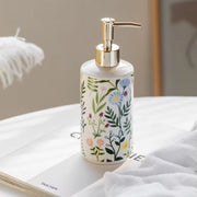 ceramic flower soap dispenser, view 5 - MRSLM