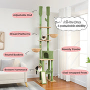 cactus cat tower adjustable cat tree, view 4 - MRSLM