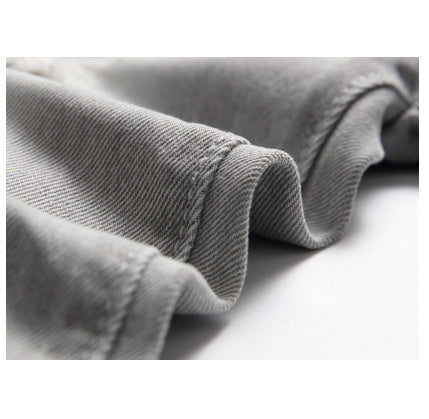 boys light gray ripped jeans, view 6 - MRSLM