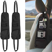 stretchable car seat organizer with drink holder, view 2 - MRSLM