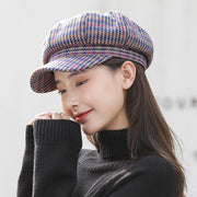 women's striped winter beret, view 6 - MRSLM
