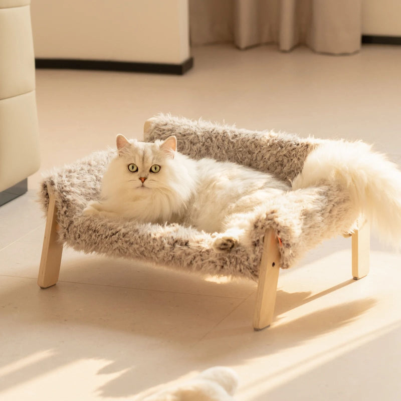 plush wooden pet bed - MRSLM