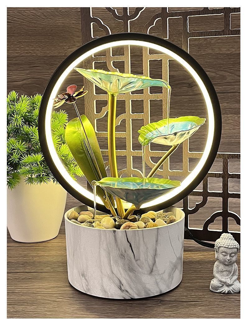 circulating water lotus ornament, view 8 - MRSLM
