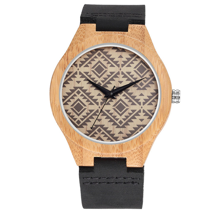 Space-time Men's Wood High Quality Watch Fashion Trend Pattern Quartz Watch