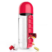 600ml water bottle with pill boxes, view 3 - MRSLM