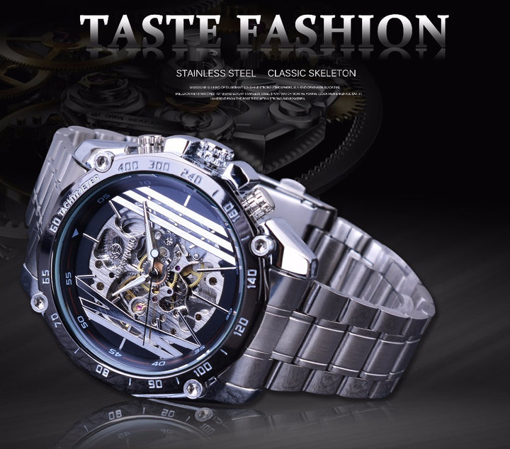 European American Style Men's Fashion Casual Hollow Mechanical Watch Movement