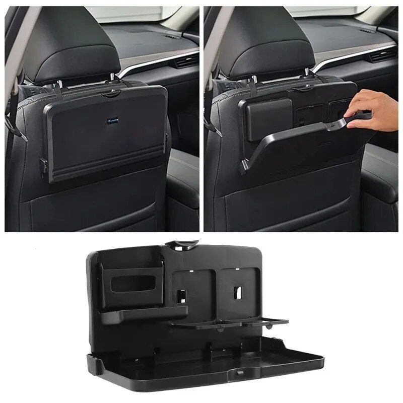 Universal Back Seat Car Tray for Food, Drinks, and Phones