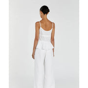 v-neck cami top with tie-up straps, view 7 - MRSLM