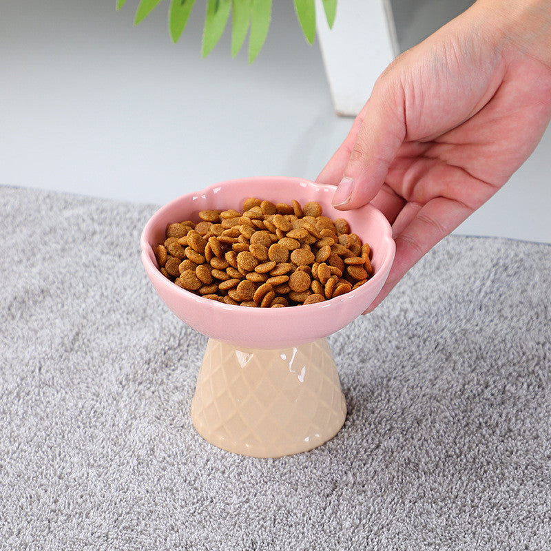 ceramic ice cream cat and dog bowl, view 9 - MRSLM