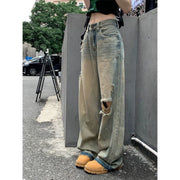 ripped high waist jeans, view 3 - MRSLM
