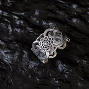 silver vintage flower ring - MRSLM
