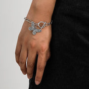 butterfly pendant chain bracelet, view 3 - MRSLM