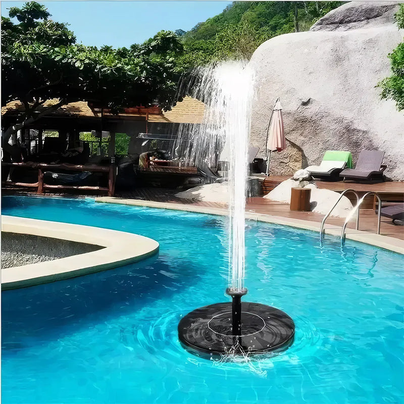 solar floating water fountain, view 3 - MRSLM