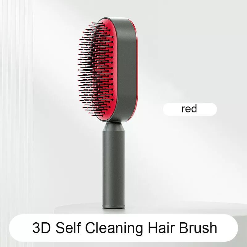 self-cleaning hair brush, view 2 - MRSLM