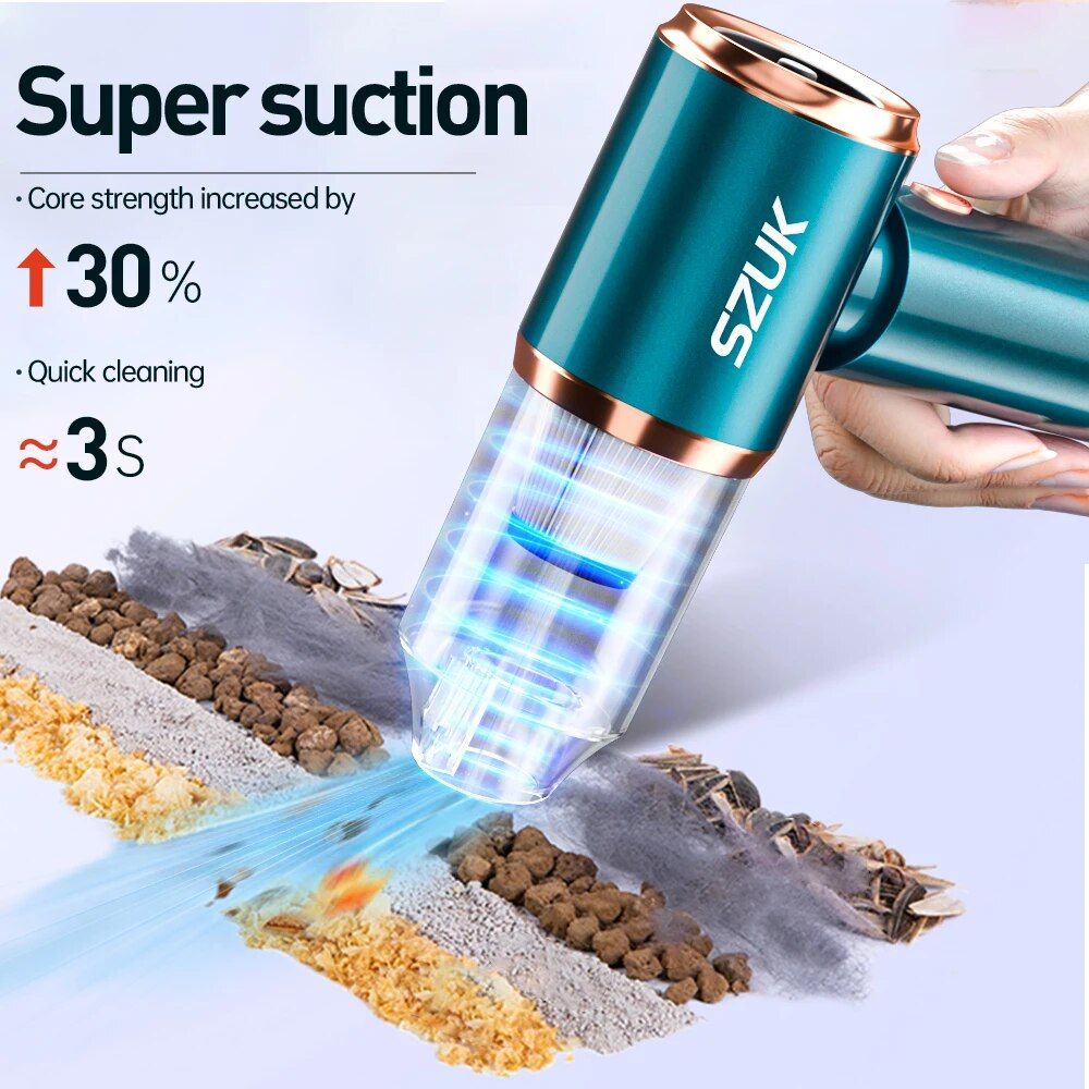 USB-Charged Handheld Car & Home Vacuum with Strong Suction