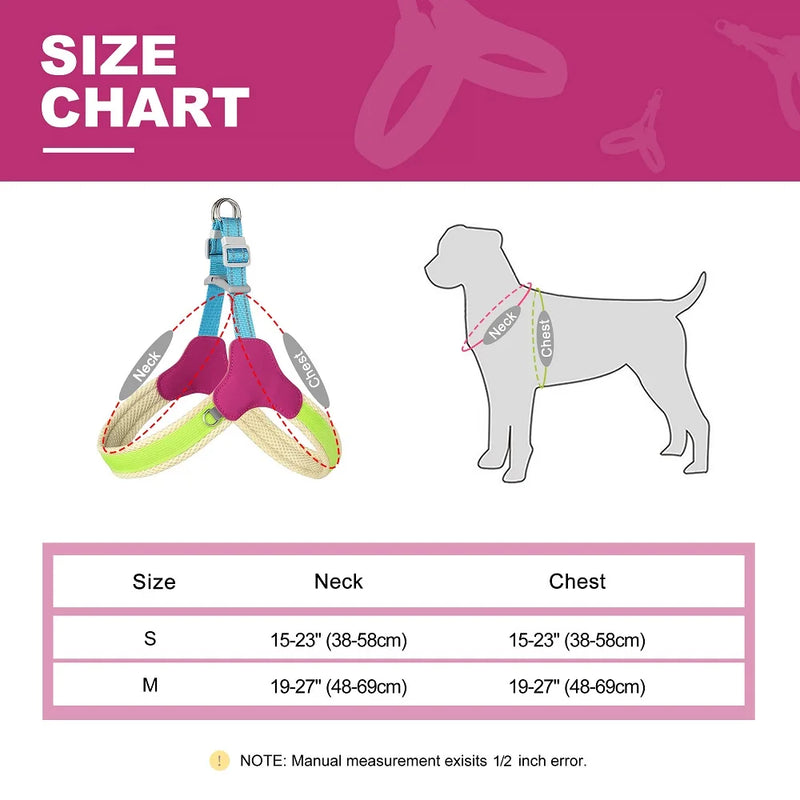 reflective mesh nylon dog harness, view 10 - MRSLM