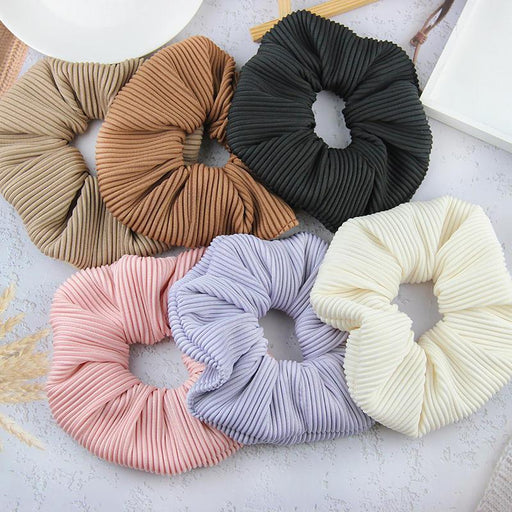 oversized pleated striped scrunchie - MRSLM