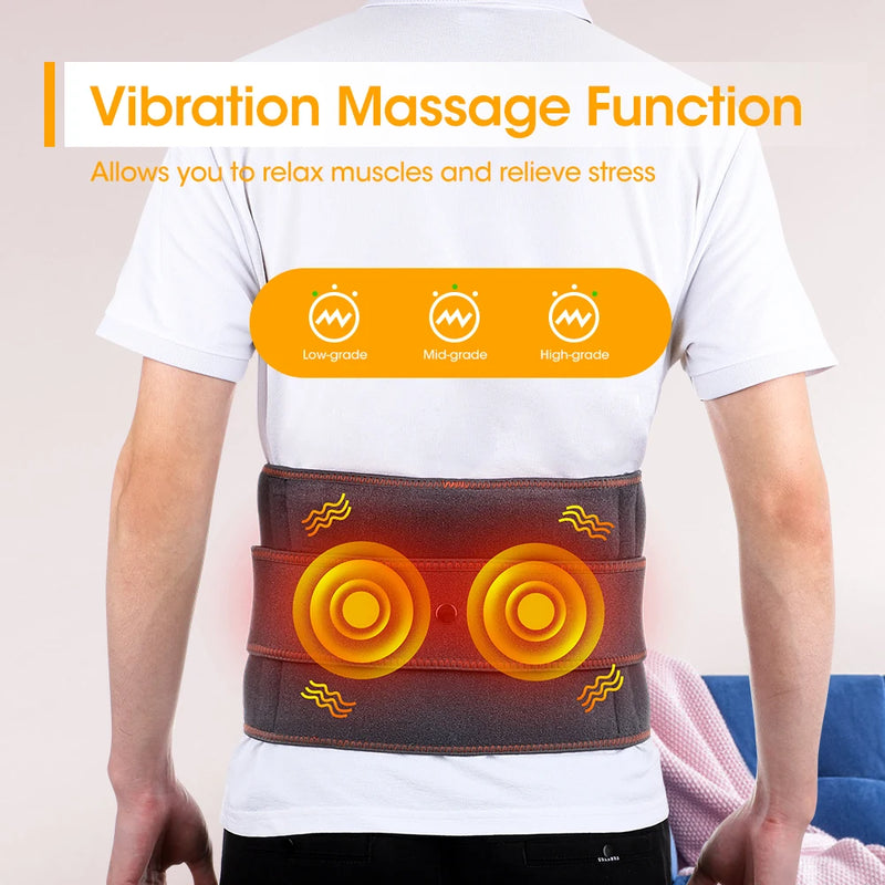 Rechargeable vibration and heating belt, view 3 - MRSLM