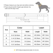 durable padded dog collar and leash set, view 12 - MRSLM