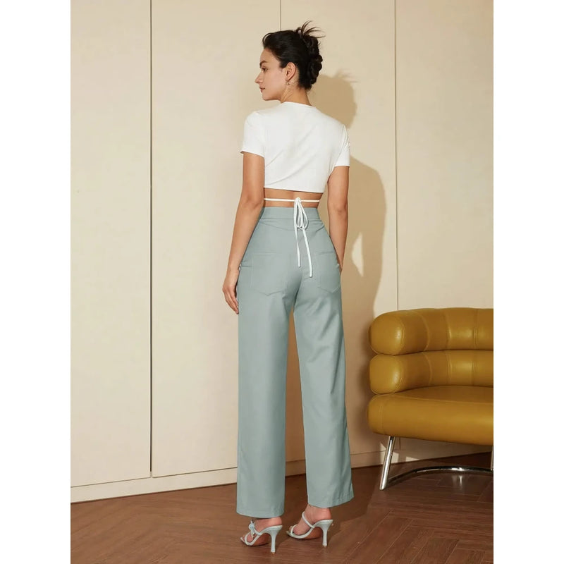 crisscross tie-back crop tee, view 6 - MRSLM