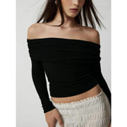 off-shoulder knit sweater, view 16 - MRSLM