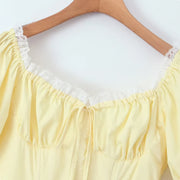 vintage puff sleeve dress, view 6 - MRSLM