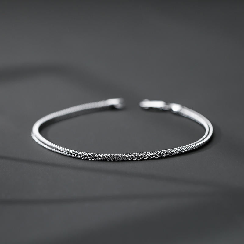 men's s925 silver chain bracelet, view 3 - MRSLM