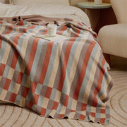 Colorful stripe plaid cotton blanket - MRSLM
