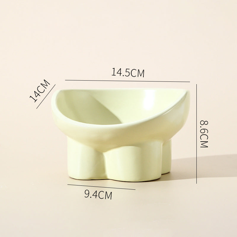 ceramic elevated cat and dog bowls, view 6 - MRSLM