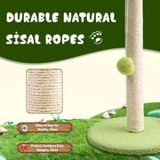 green leafy cat scratching post, view 8 - MRSLM