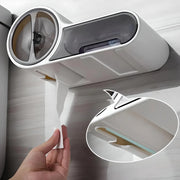 waterproof toilet paper holder with storage, view 5 - MRSLM