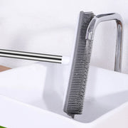 Rubber broom and carpet rake with squeegee, view 3 - MRSLM