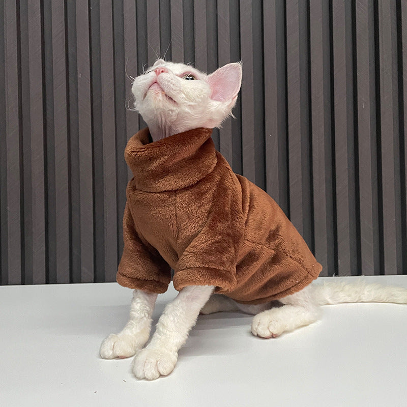 winter warm turtleneck sweater for pets, view 3 - MRSLM