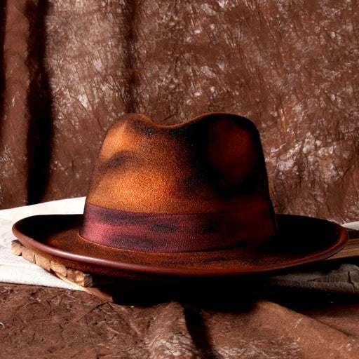 cotton wide-brim fedora hat - MRSLM