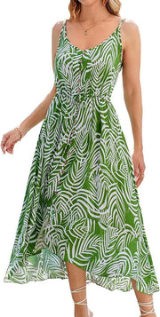 v-neck elegant mid-length dress, view 14 - MRSLM