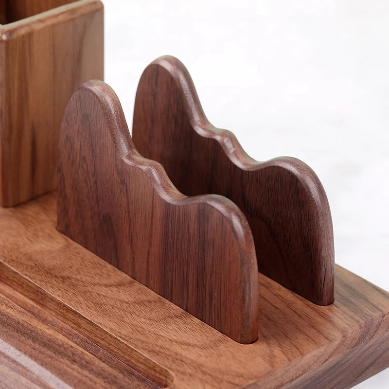 solid wood desk organizer, view 4 - MRSLM