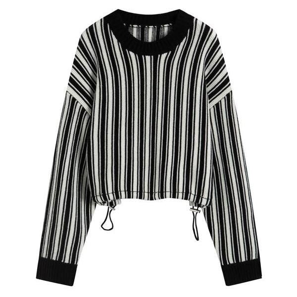 striped wool-blend pullover, view 2 - MRSLM